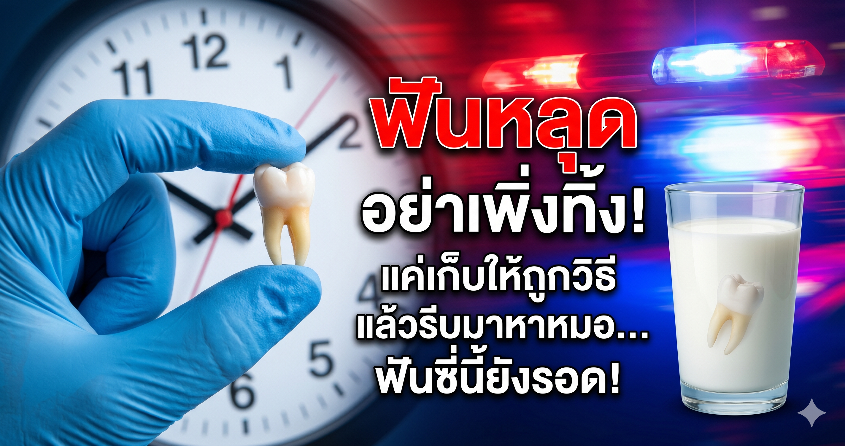 ฟันแท้หลุดจากเบ้า